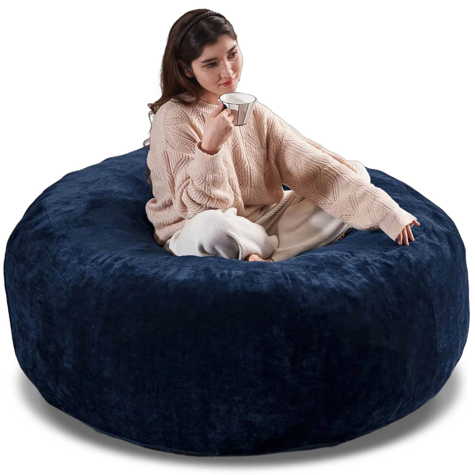 Bean Bag Chair with Filling Included Big Bean Bags Couch for Adults Giant Beanbag Lazy Sofa for Living Room Bedroom