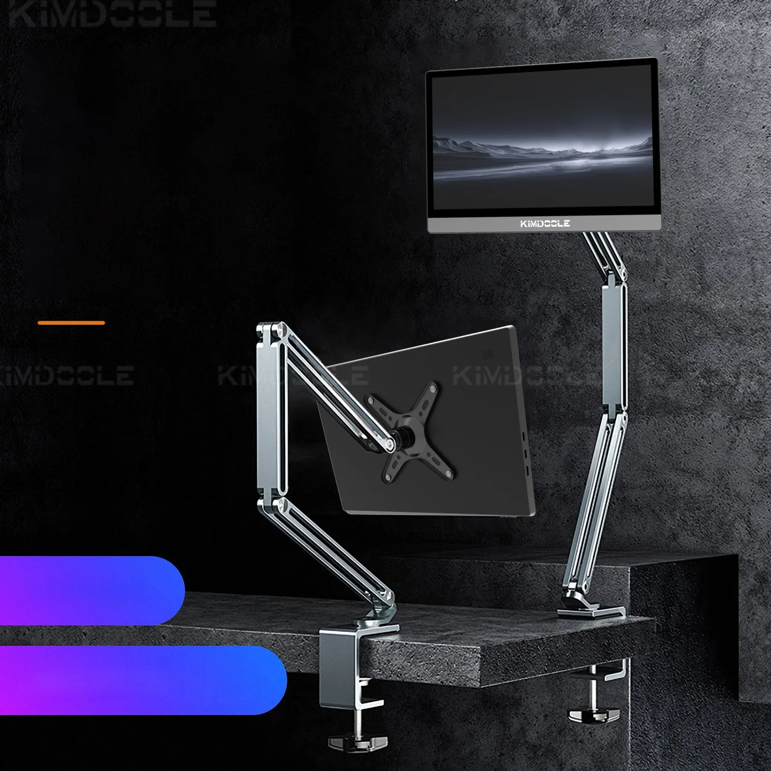 Long Arm Stand For Monitor Stand iPad Galaxy Xiaomi Tablet Kindler Tablet Desk Holder Magnetic Bed Phone Stand Clip