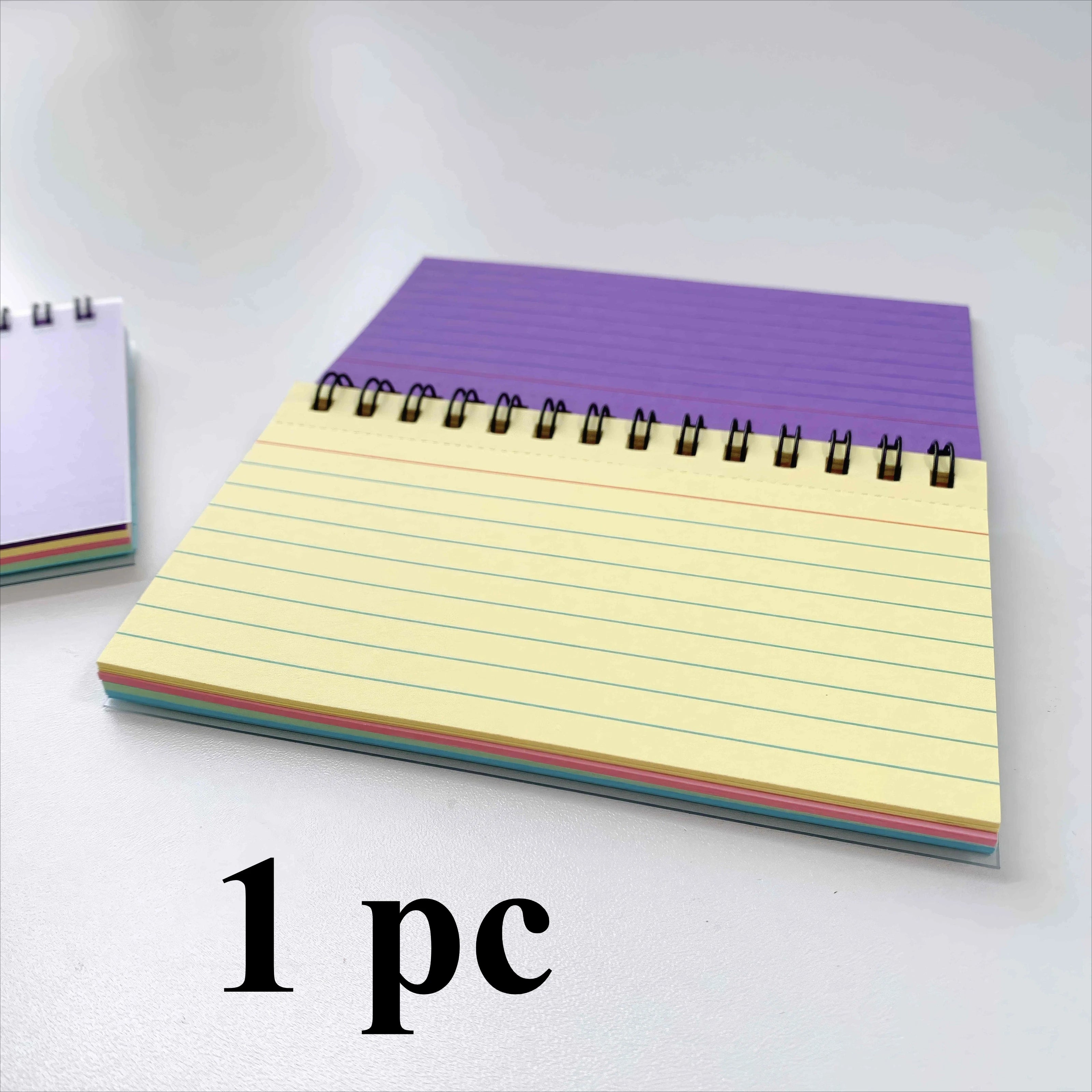 1 Colored Spiral Notebook Suitable for Students To Record Classroom Notes and Office Meeting Content - Multicolor-1 PC