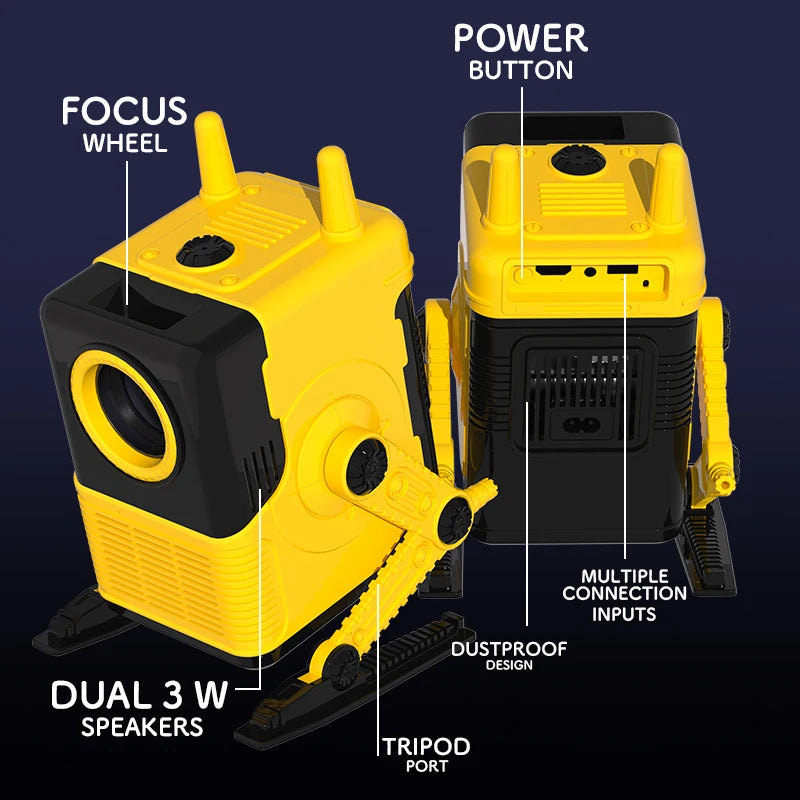 Xbj Multifunctional Smart Projector - Android 11.0 System 1080P Full Hd Auto Focus & Keystone Correction Compatible W