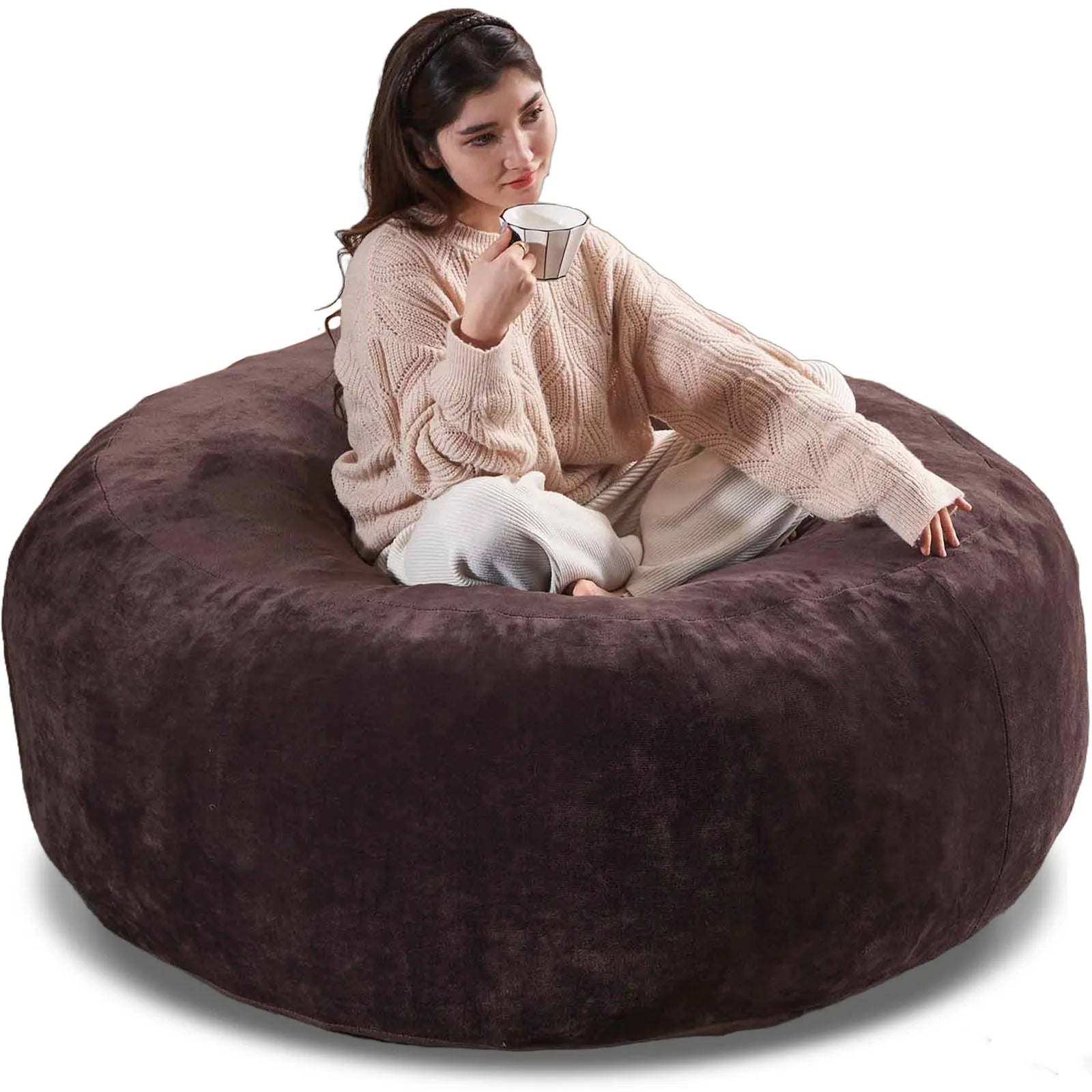 Bean Bag Chair with Filling Included Big Bean Bags Couch for Adults Giant Beanbag Lazy Sofa for Living Room Bedroom
