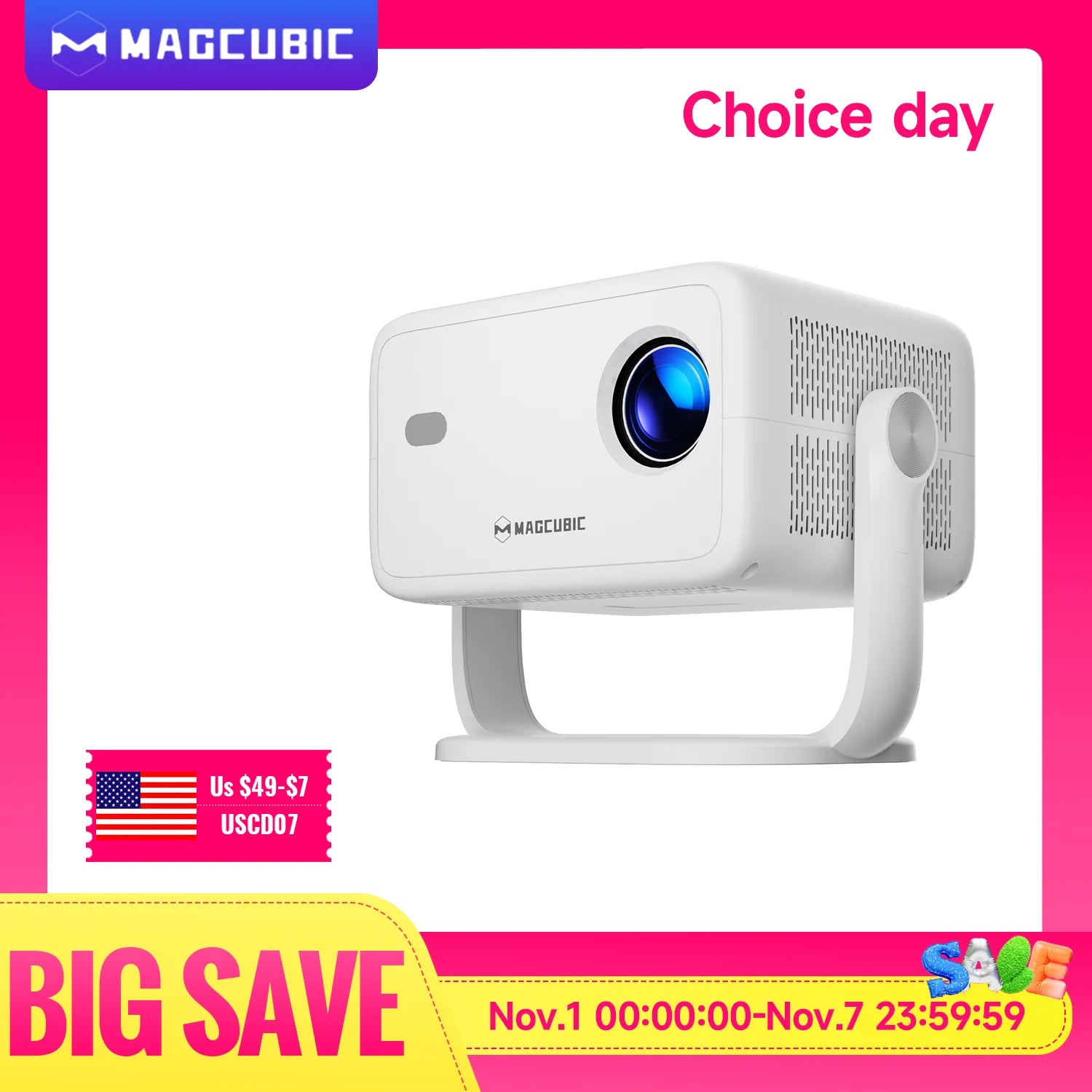 Magcubic 650ANSI L018 4K Projector Native 1080P Home Cinema Auto Focus Keystone Android 11 WiFi6 Portable Projector