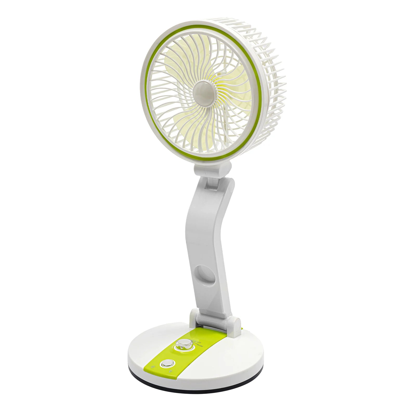 18’’ Portable Solar Power Fan Tabletop w/ LED Light USB Rechargeable Desk Fan - United States