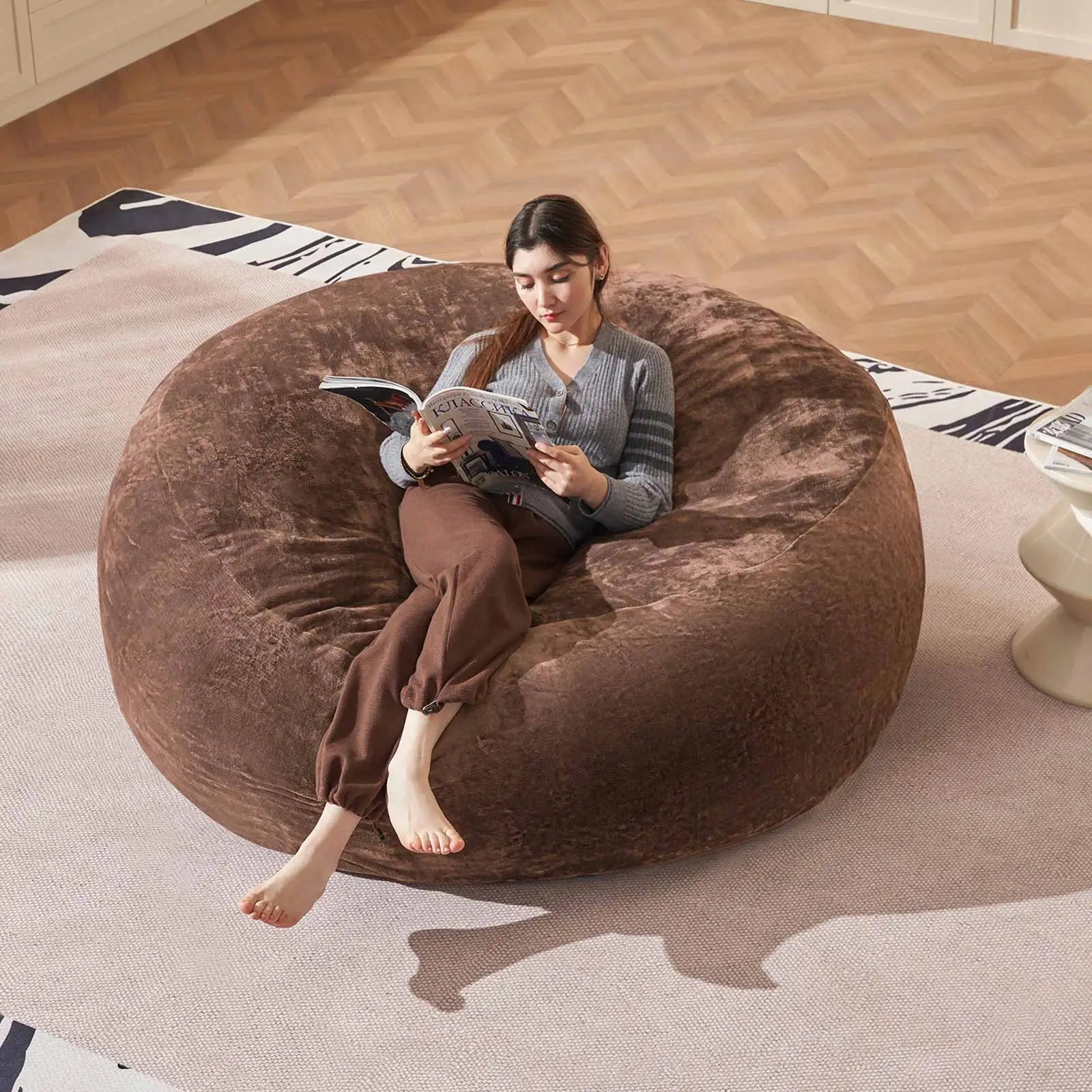 Bean Bag Chair with Filling Included Big Bean Bags Couch for Adults Giant Beanbag Lazy Sofa for Living Room Bedroom