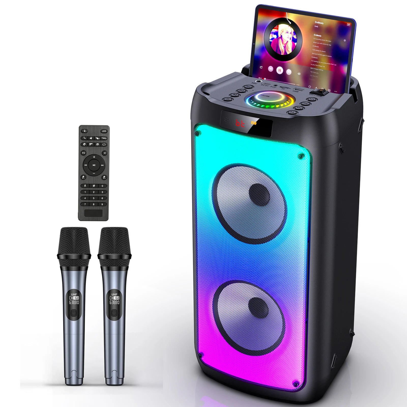 wireless-bluetooth-speaker-karaoke-machine-with-2-microphone-home-karaoke-party-speaker-with-led-light