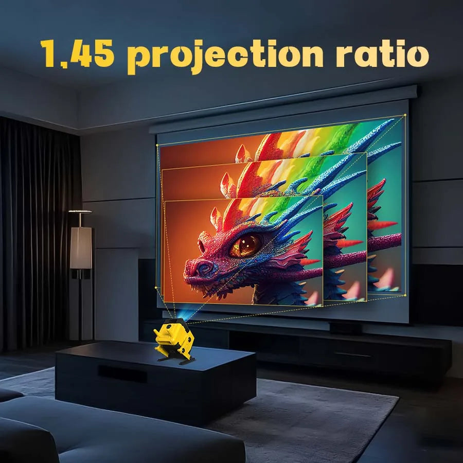 Xbj Multifunctional Smart Projector - Android 11.0 System 1080P Full Hd Auto Focus & Keystone Correction Compatible W