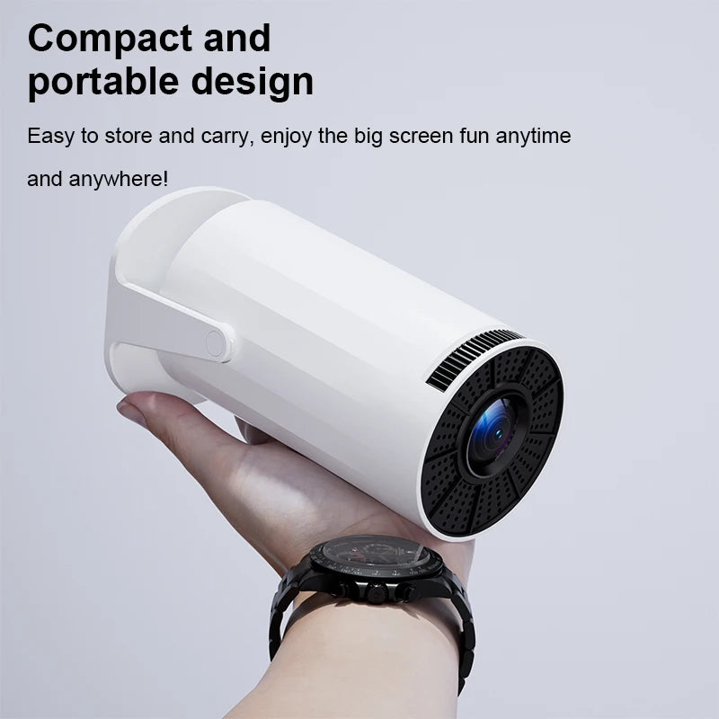 2025 New 4K Smart Android Projector - 180 ° Rotating Stand + Auto Keystone Home/Office/Camping All-In-One