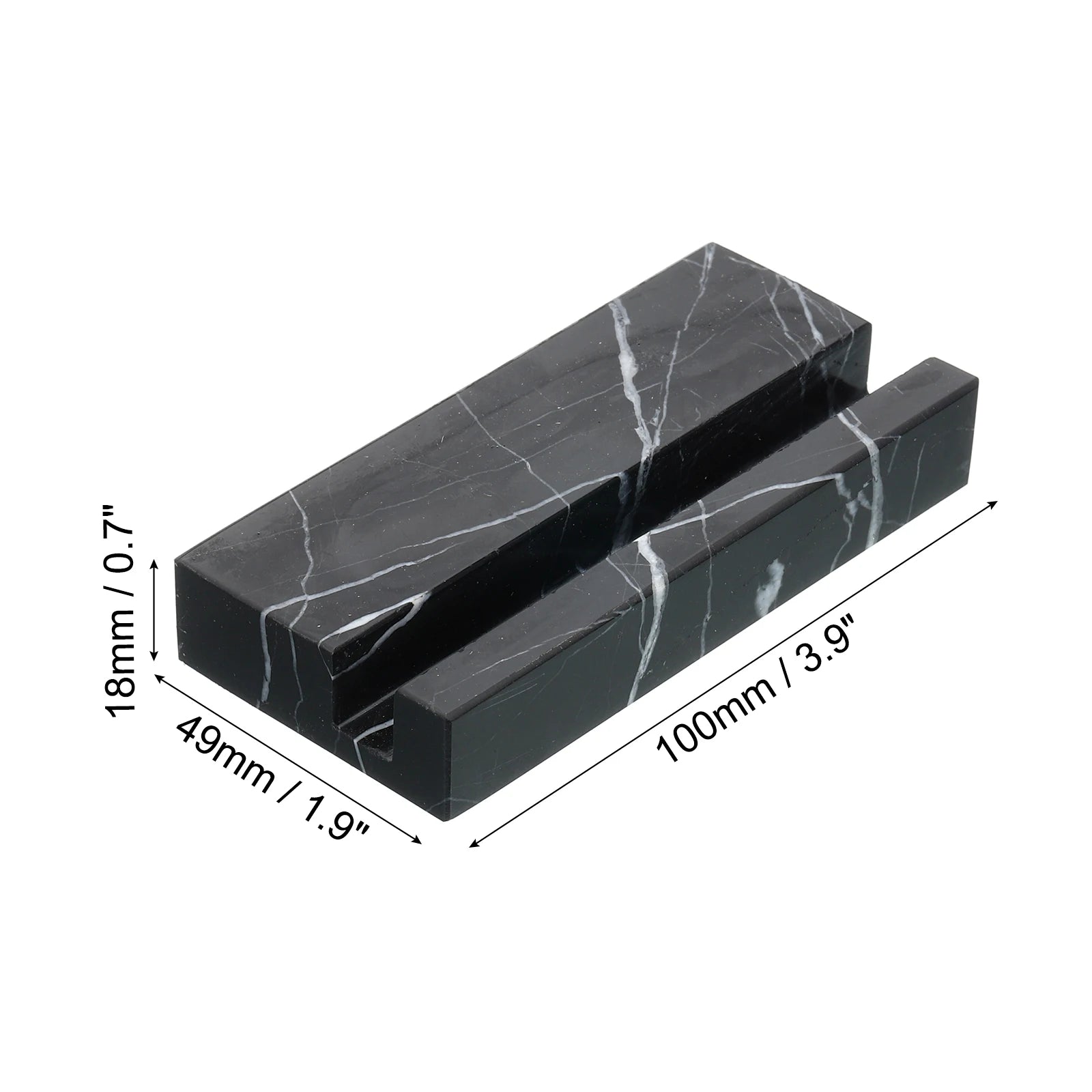 1/2Pcs Business Card Holder for Desk Marble Business Card Holders Stone Card Stand Organizer Cards Display for Office