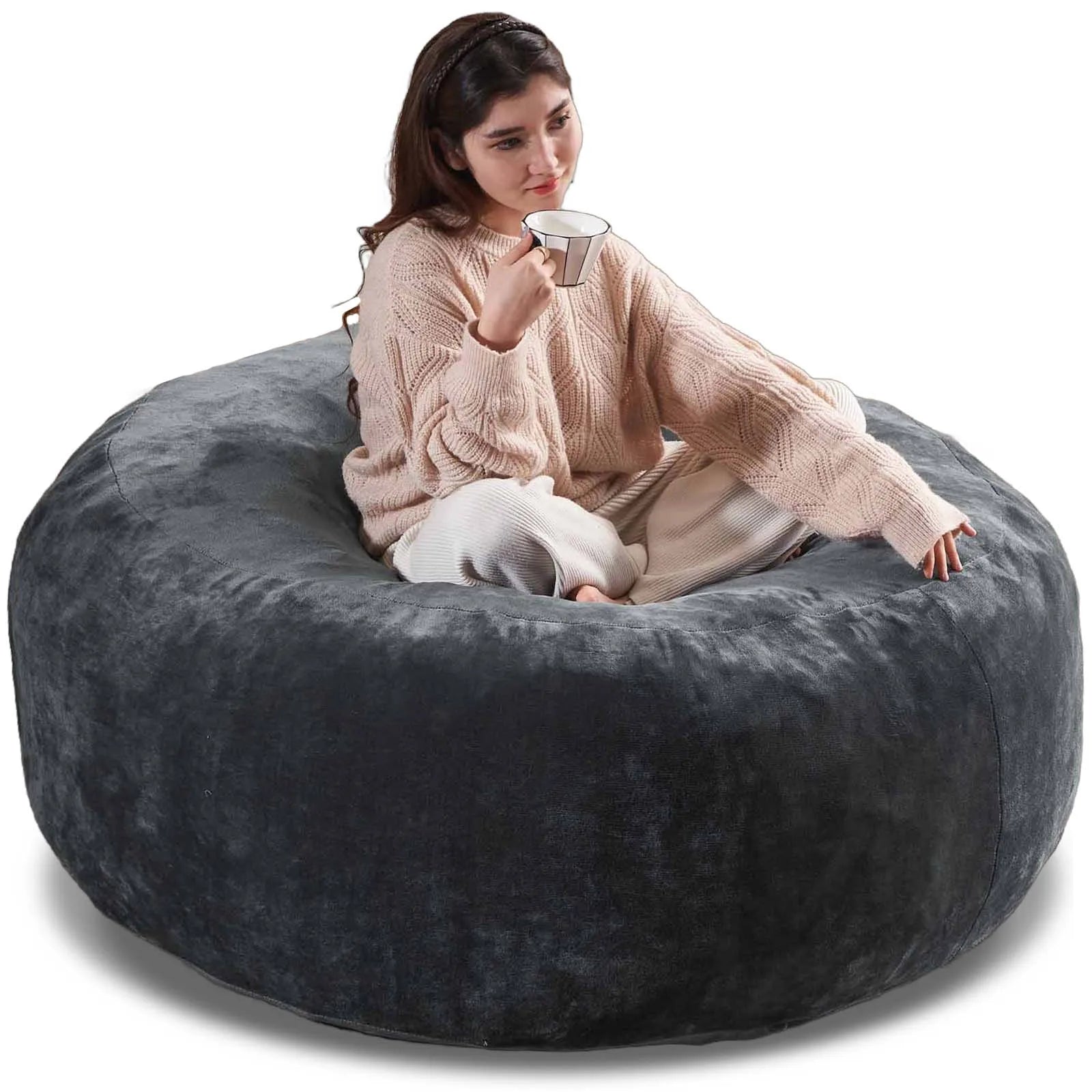 Bean Bag Chair with Filling Included Big Bean Bags Couch for Adults Giant Beanbag Lazy Sofa for Living Room Bedroom