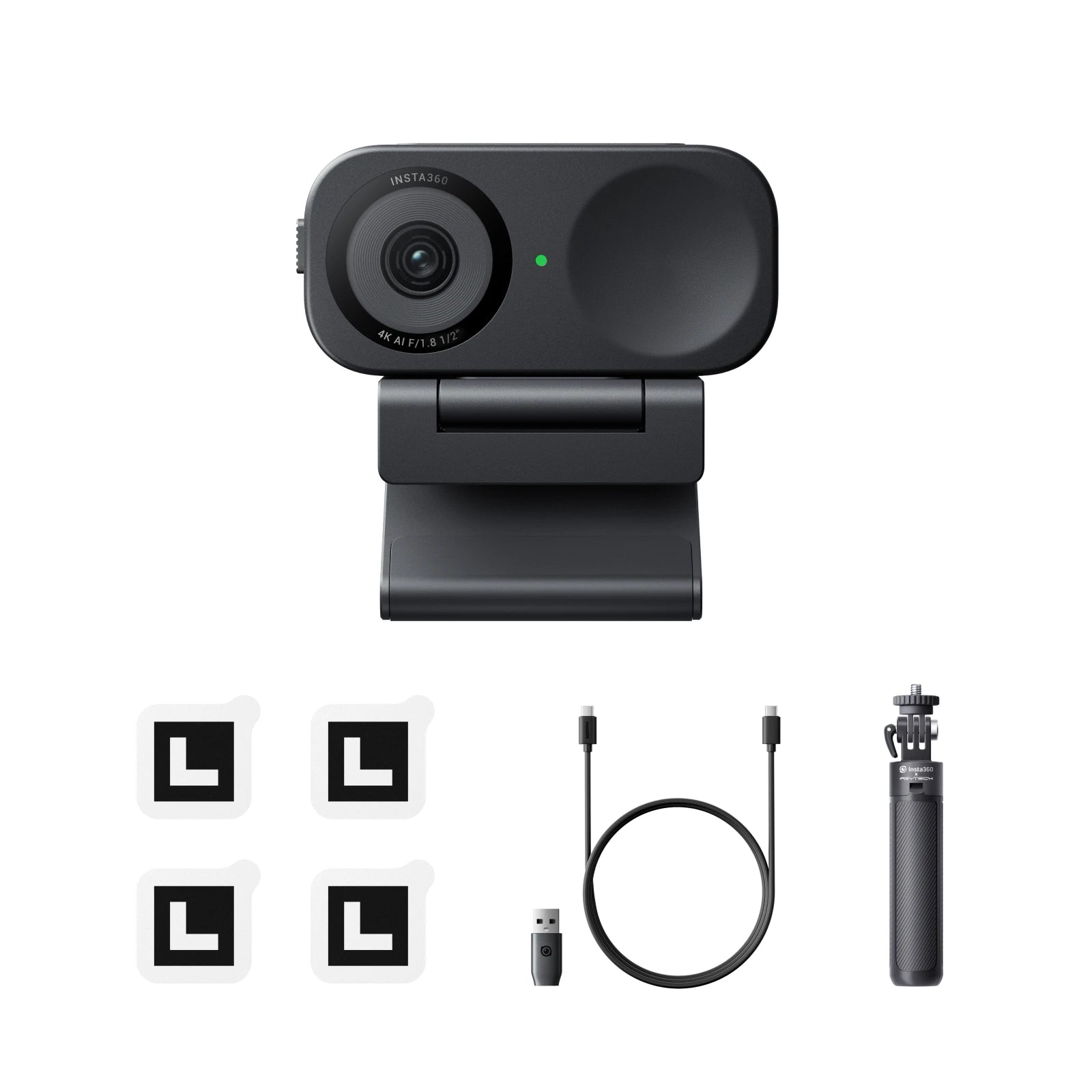 Insta360 Link 2 & 2C- PTZ 4K Webcam for PC/Mac 1/2’’ Sensor AI Tracking HDR AI Noise-Canceling Mic Gesture Control