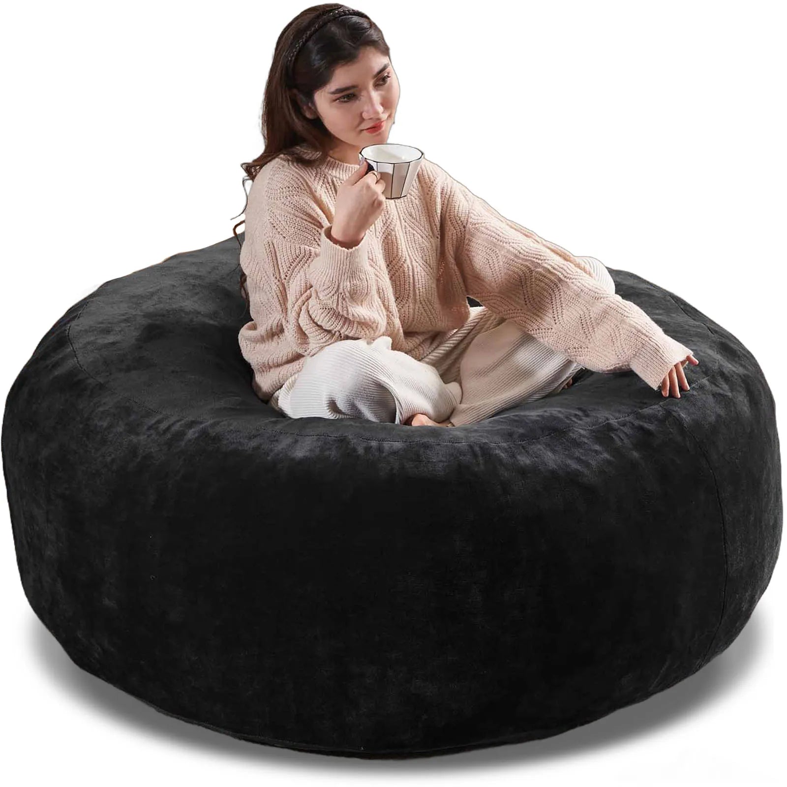Bean Bag Chair with Filling Included Big Bean Bags Couch for Adults Giant Beanbag Lazy Sofa for Living Room Bedroom