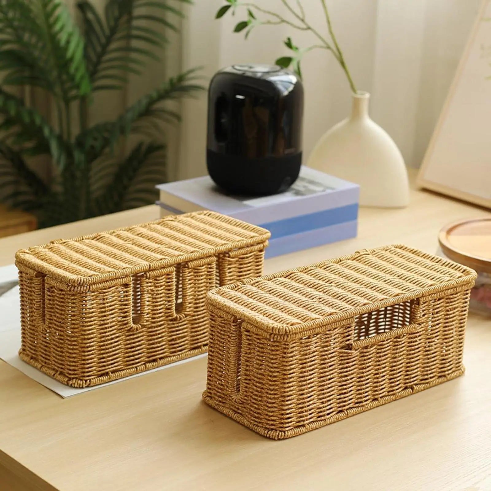 Cable Management Box Wire Storage Cable Box Desk Cord Hider Cable Cord Organizer for Cover TV Wires Computer Cords