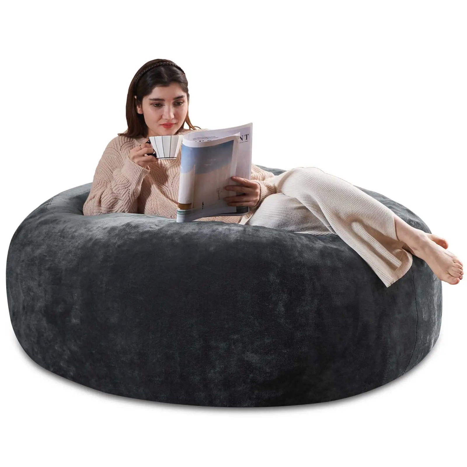Bean Bag Chair with Filling Included Big Bean Bags Couch for Adults Giant Beanbag Lazy Sofa for Living Room Bedroom