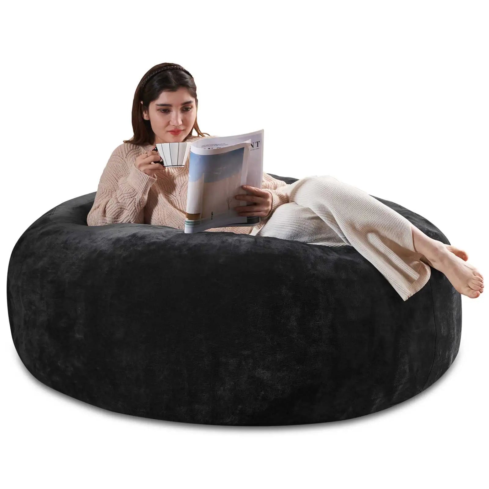 Bean Bag Chair with Filling Included Big Bean Bags Couch for Adults Giant Beanbag Lazy Sofa for Living Room Bedroom