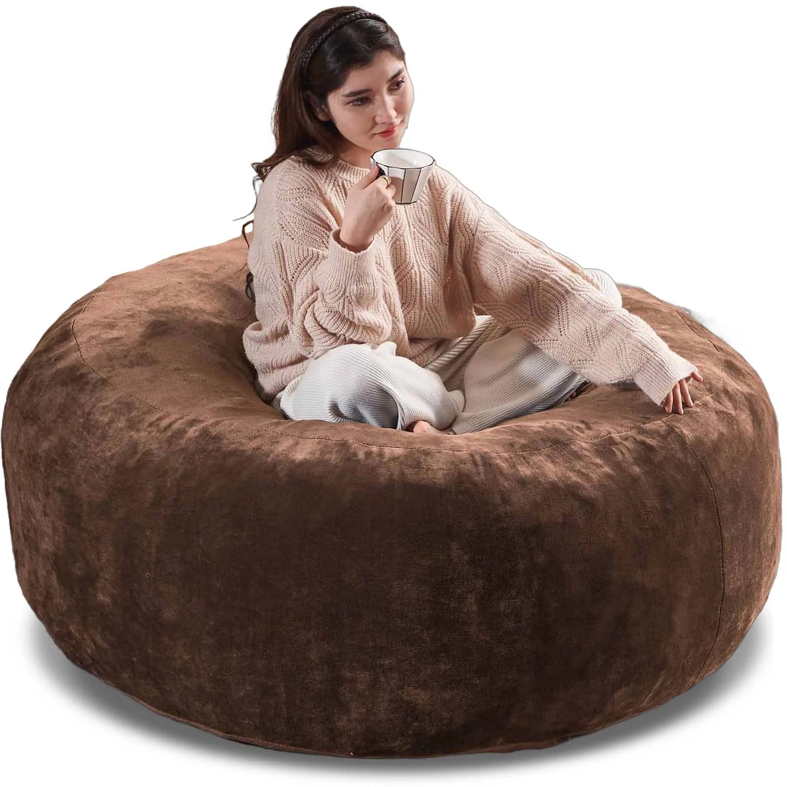 Bean Bag Chair with Filling Included Big Bean Bags Couch for Adults Giant Beanbag Lazy Sofa for Living Room Bedroom
