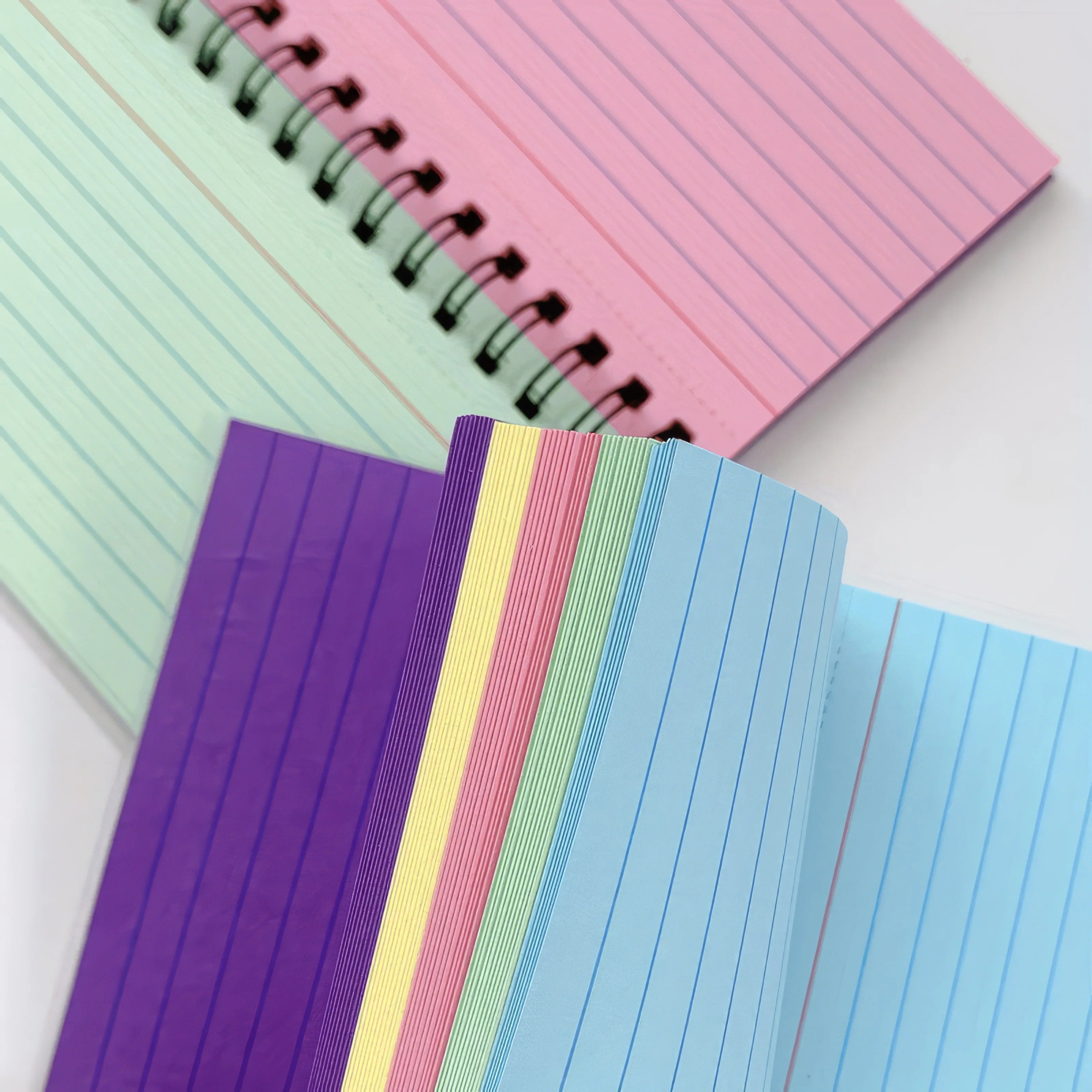 1 Colored Spiral Notebook Suitable for Students To Record Classroom Notes and Office Meeting Content - Multicolor-1 PC