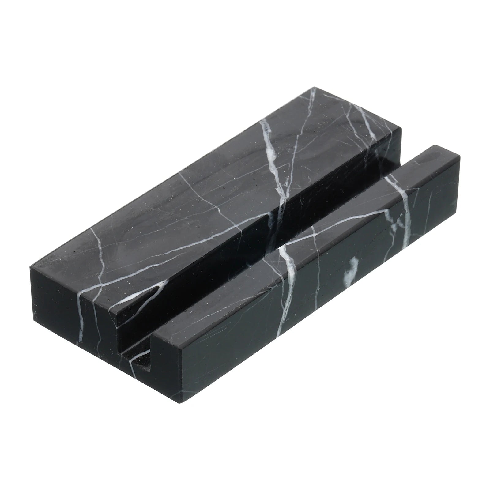 1/2Pcs Business Card Holder for Desk Marble Business Card Holders Stone Card Stand Organizer Cards Display for Office