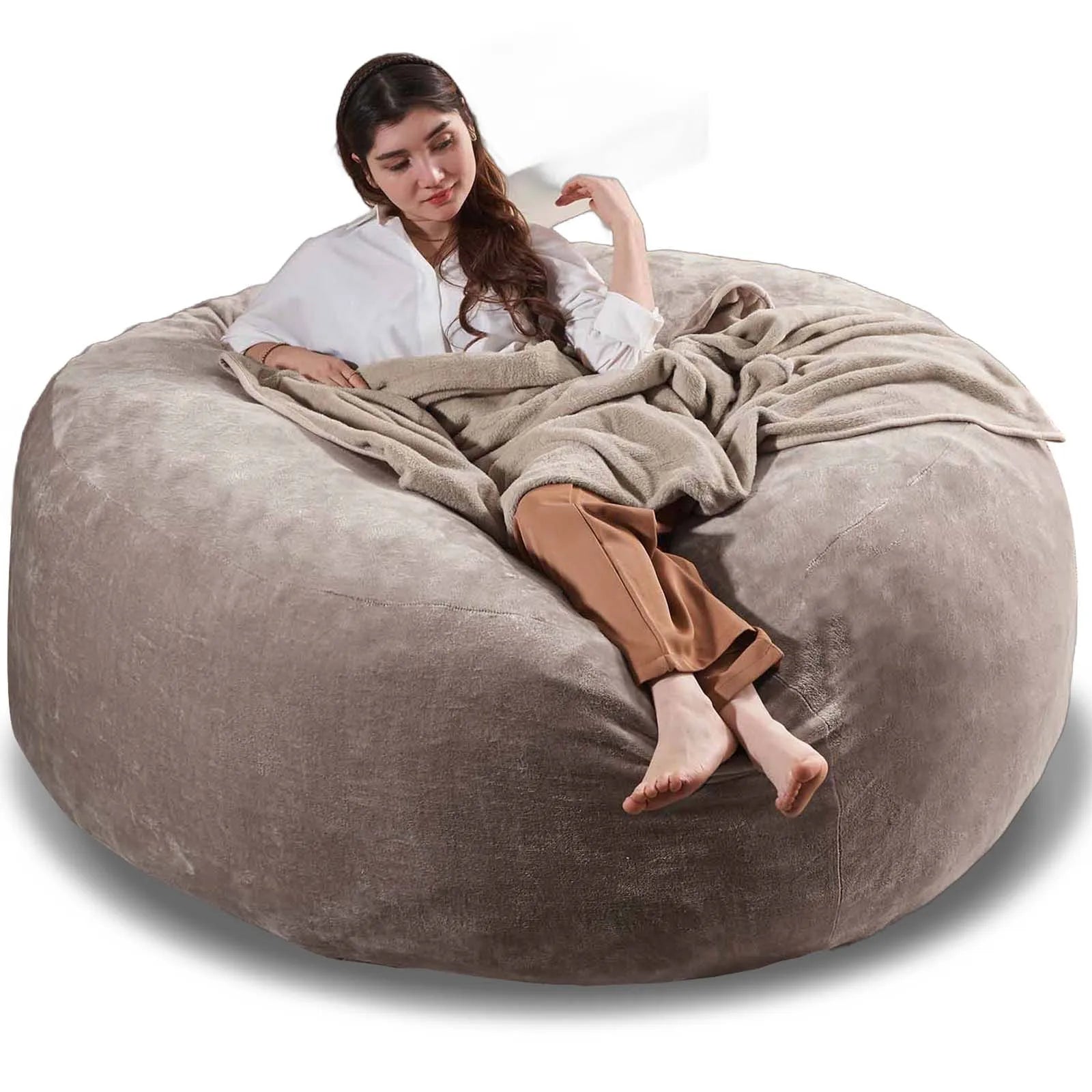 Bean Bag Chair with Filling Included Big Bean Bags Couch for Adults Giant Beanbag Lazy Sofa for Living Room Bedroom