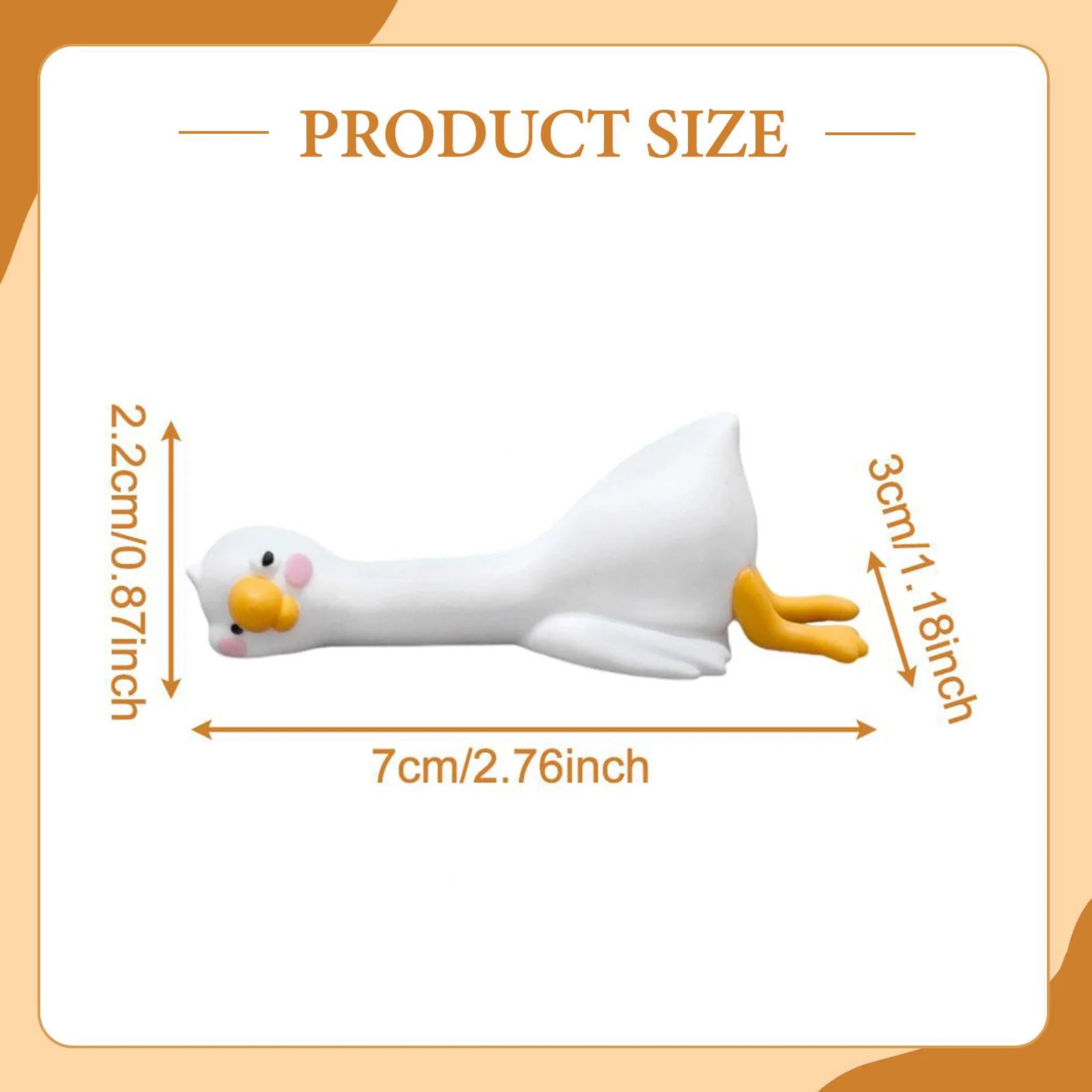 1 Pc Tired Duck Computer Screen Lying On The Ground Ornament Collectible Sculpture For Home Bookshelves Desks Tables