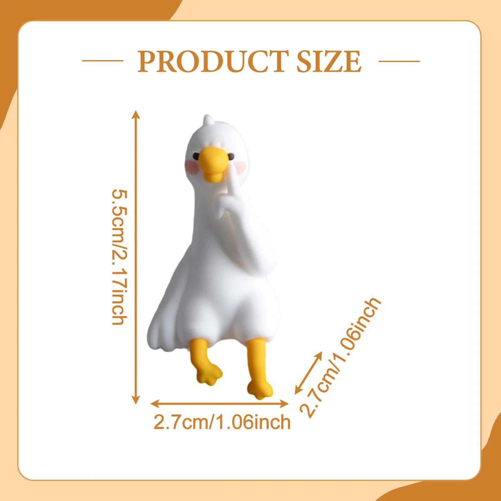 1 Pc Tired Duck Computer Screen Lying On The Ground Ornament Collectible Sculpture For Home Bookshelves Desks Tables