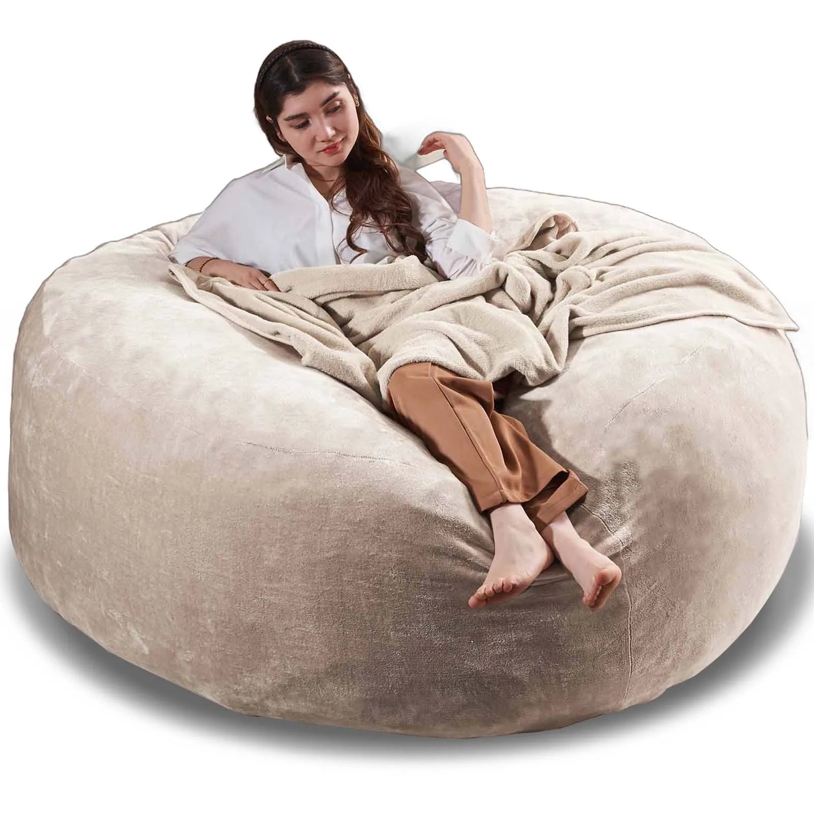 Bean Bag Chair with Filling Included Big Bean Bags Couch for Adults Giant Beanbag Lazy Sofa for Living Room Bedroom