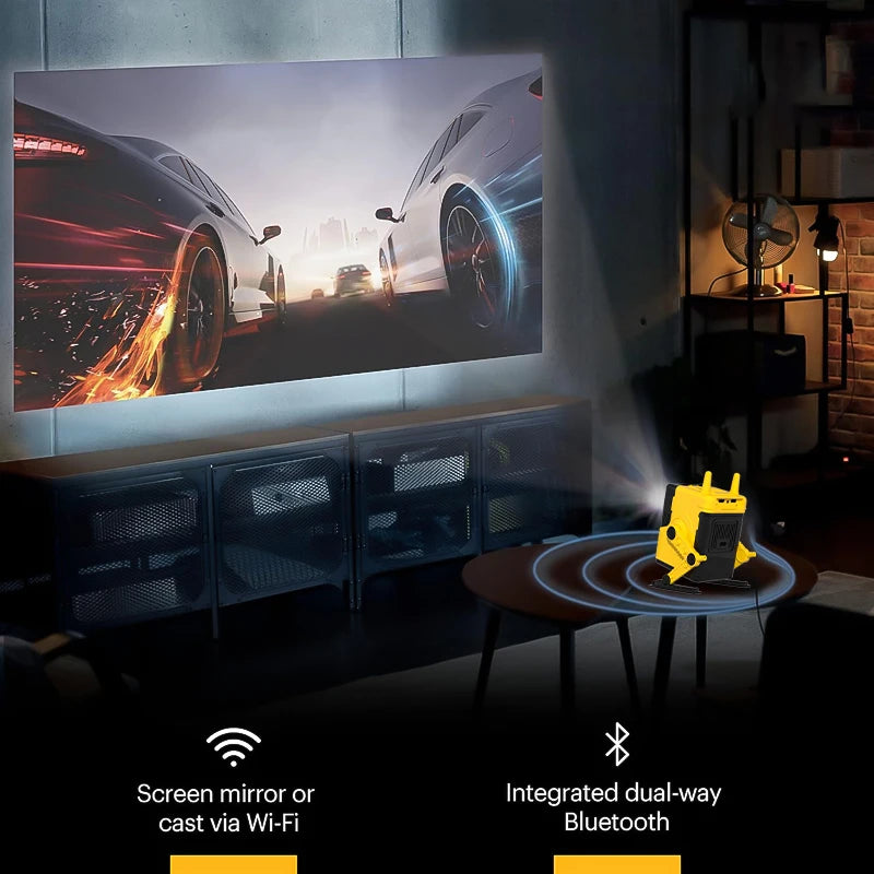 Xbj Multifunctional Smart Projector - Android 11.0 System 1080P Full Hd Auto Focus & Keystone Correction Compatible W