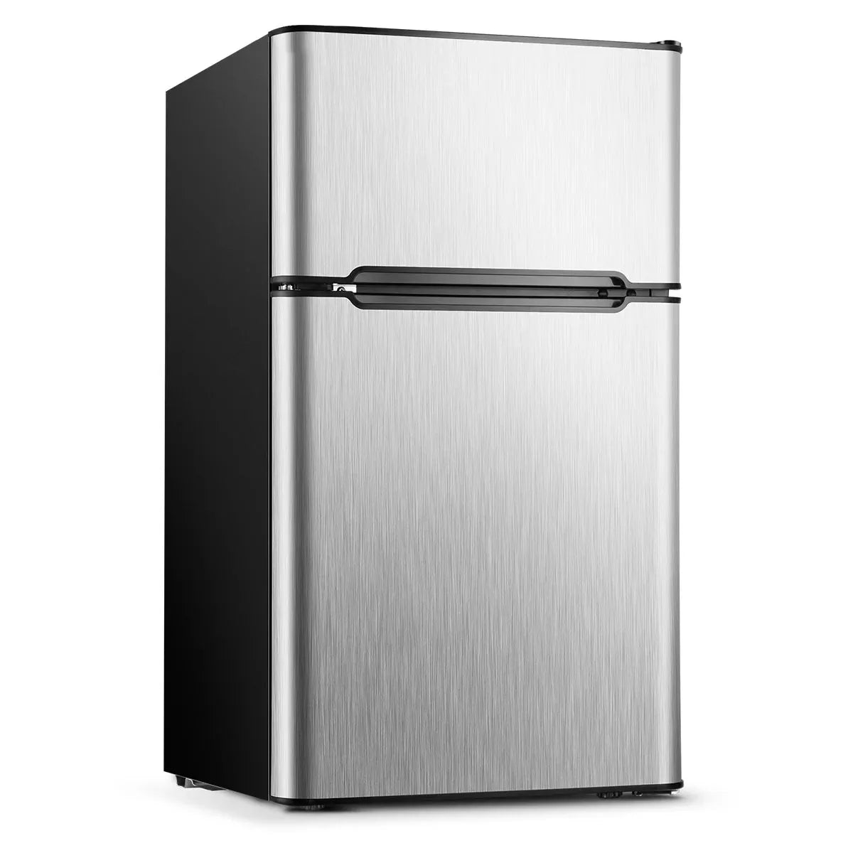 SIMZLIFE Mini Fridge with Freezer 3.15 Cu ft Two Door Compact Small Fridge Adjustable Removable Shelves,For