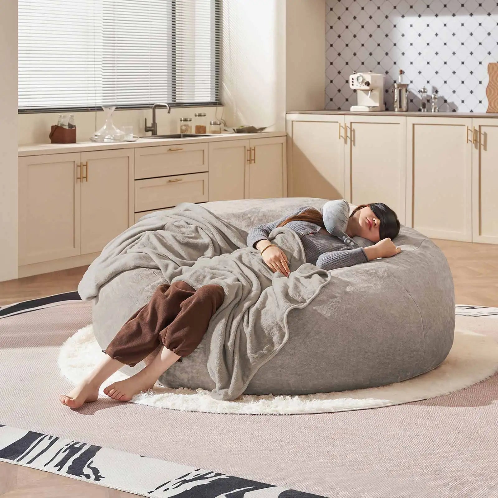 Bean Bag Chair with Filling Included Big Bean Bags Couch for Adults Giant Beanbag Lazy Sofa for Living Room Bedroom