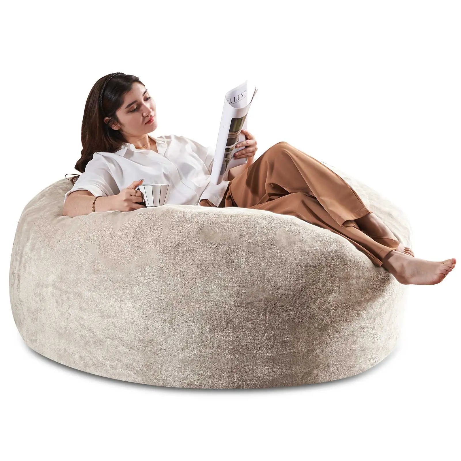 Bean Bag Chair with Filling Included Big Bean Bags Couch for Adults Giant Beanbag Lazy Sofa for Living Room Bedroom