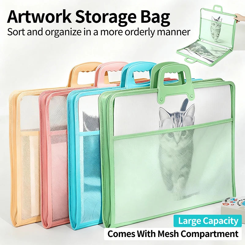 huajie-a3-document-bag-pp-file-folder-large-capacity-transparent-brochure-storage-bag-with-handle-for-office-school-supplies