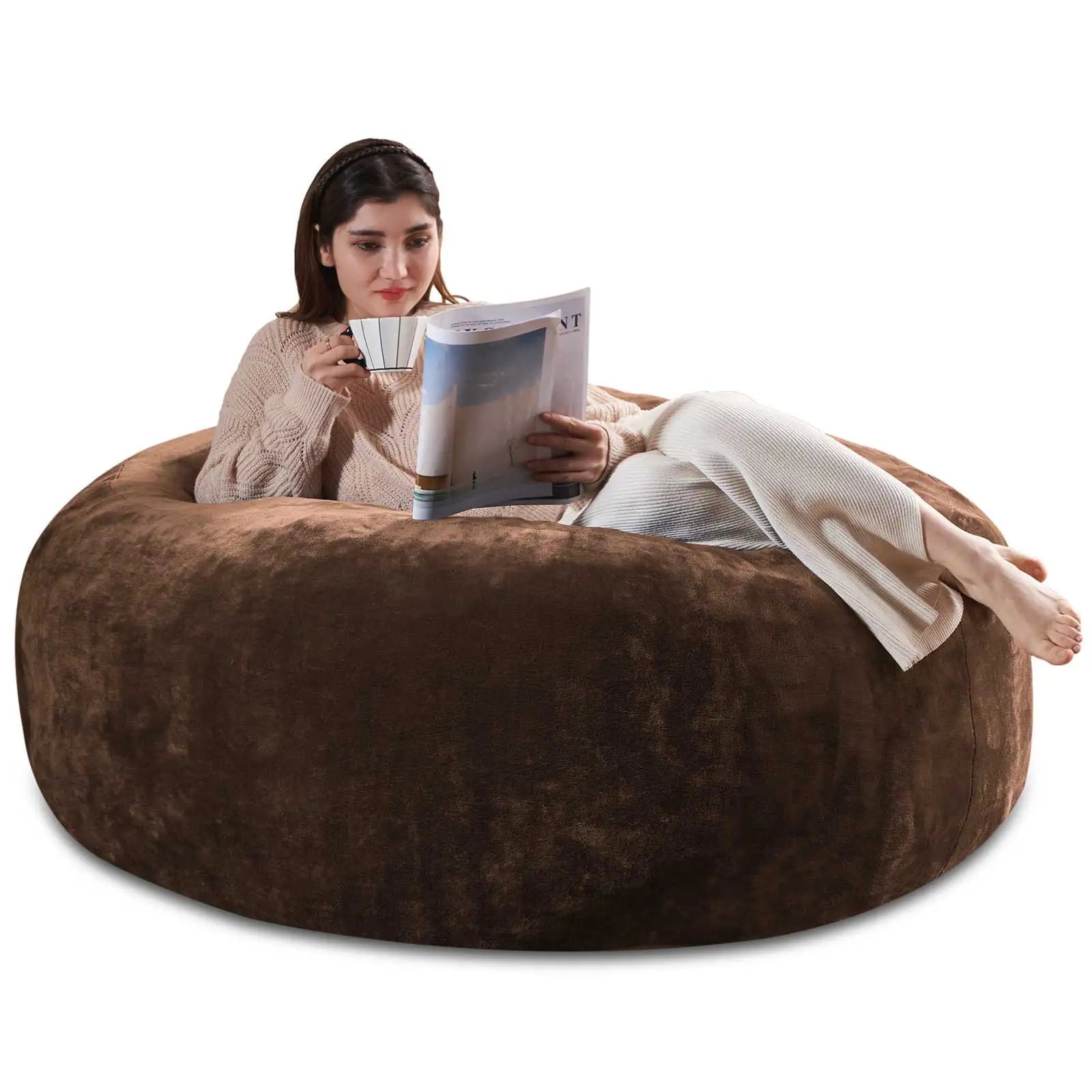 Bean Bag Chair with Filling Included Big Bean Bags Couch for Adults Giant Beanbag Lazy Sofa for Living Room Bedroom