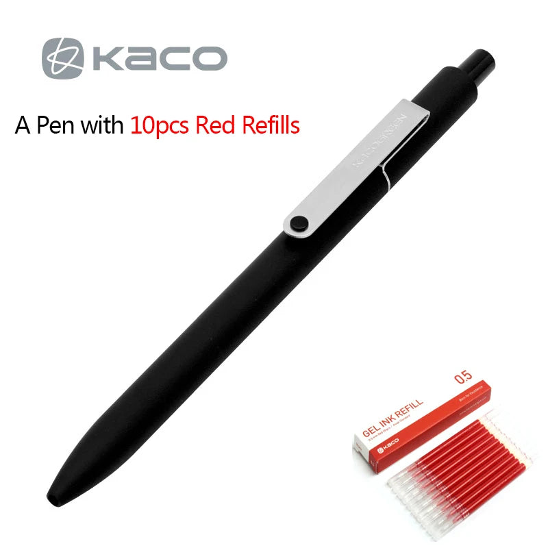 KACO KacoGreen ALIO Pen Storage Bag For 10 20 pens zipper warterproof pen storage bag Black Sign Pen Case Holder Pouch