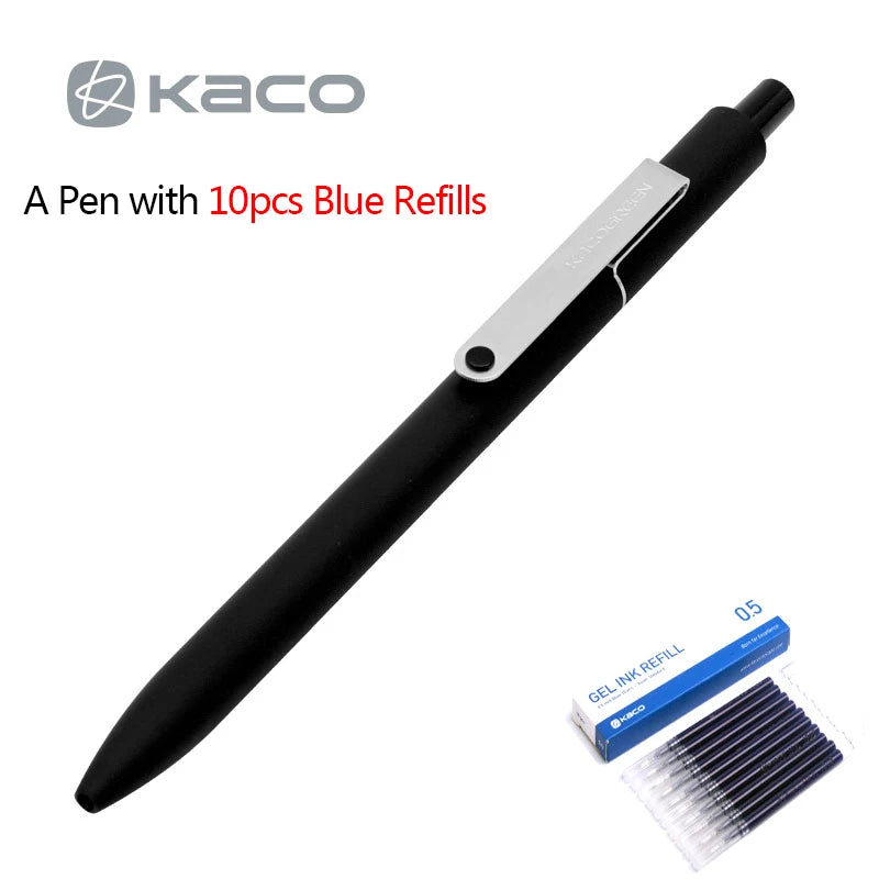 KACO KacoGreen ALIO Pen Storage Bag For 10 20 pens zipper warterproof pen storage bag Black Sign Pen Case Holder Pouch