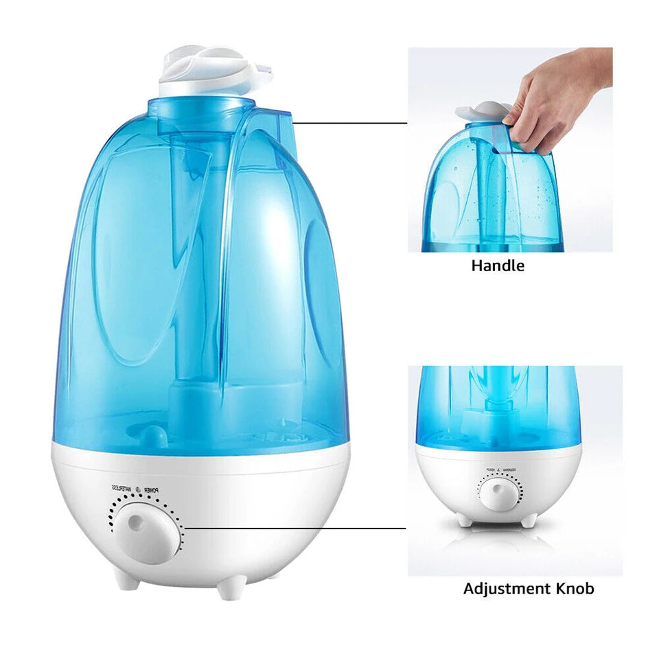 4000ML Ultrasonic Air Humidifier Double Sprayers Big Mist Volume Fog Mist Maker Essential Oil Diffuser For Home Office