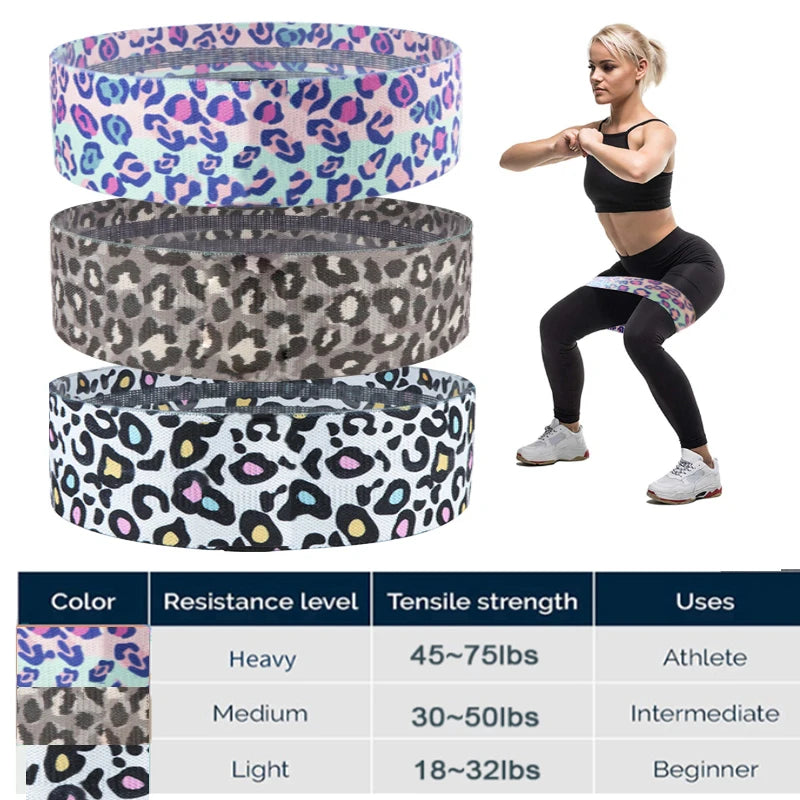 MKAS Fitness Long Resistance Bands Workout Fabric Set Exercise Elastic Booty Bands For Pull Up Woman Assist 3-Piece Leg