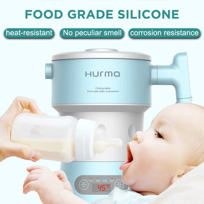 2025 New Xinmei Portable Electric Kettle Kitchen Appliances Electric Kettle Boil Water Home Travel Foldable 800ML