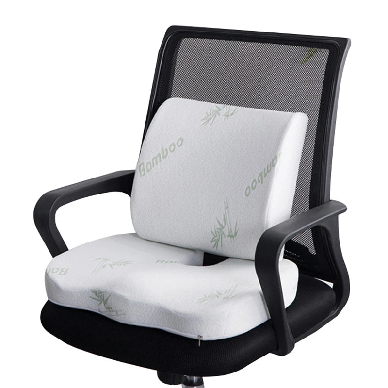 Orthopedics Hemorrhoids Seat Cushion Memory Foam Car Rebound Cushion Office Chair Lumbar Support Pain Relief Breathable