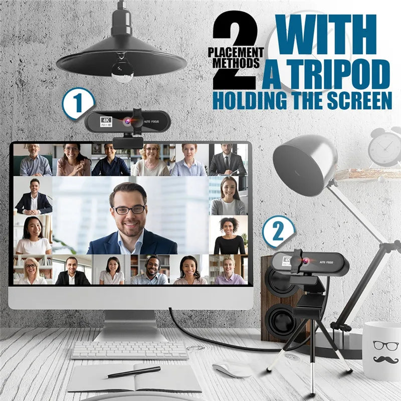 8K 4K Webcam Sailvde Conferentie Pc Webcam With Gift Tripod Autofocus Usb Web Camera Laptop Mini Camera 1080P