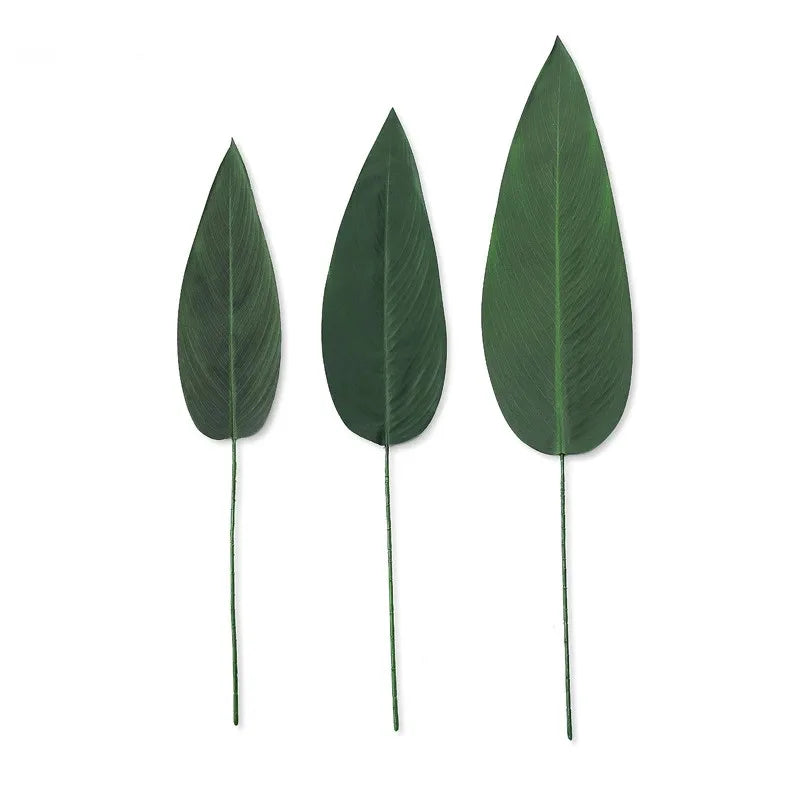 87CM Artificial Banana Leaf Plastic Tropical Plants Monstera Flower Arrangement Material Used For Home Office Hotel
