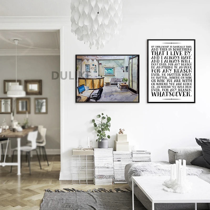 The Office TV Show Art Canvas Poster Painting Michael Scott Quotes Wall Picture Print Office Home Minimalist Decoration