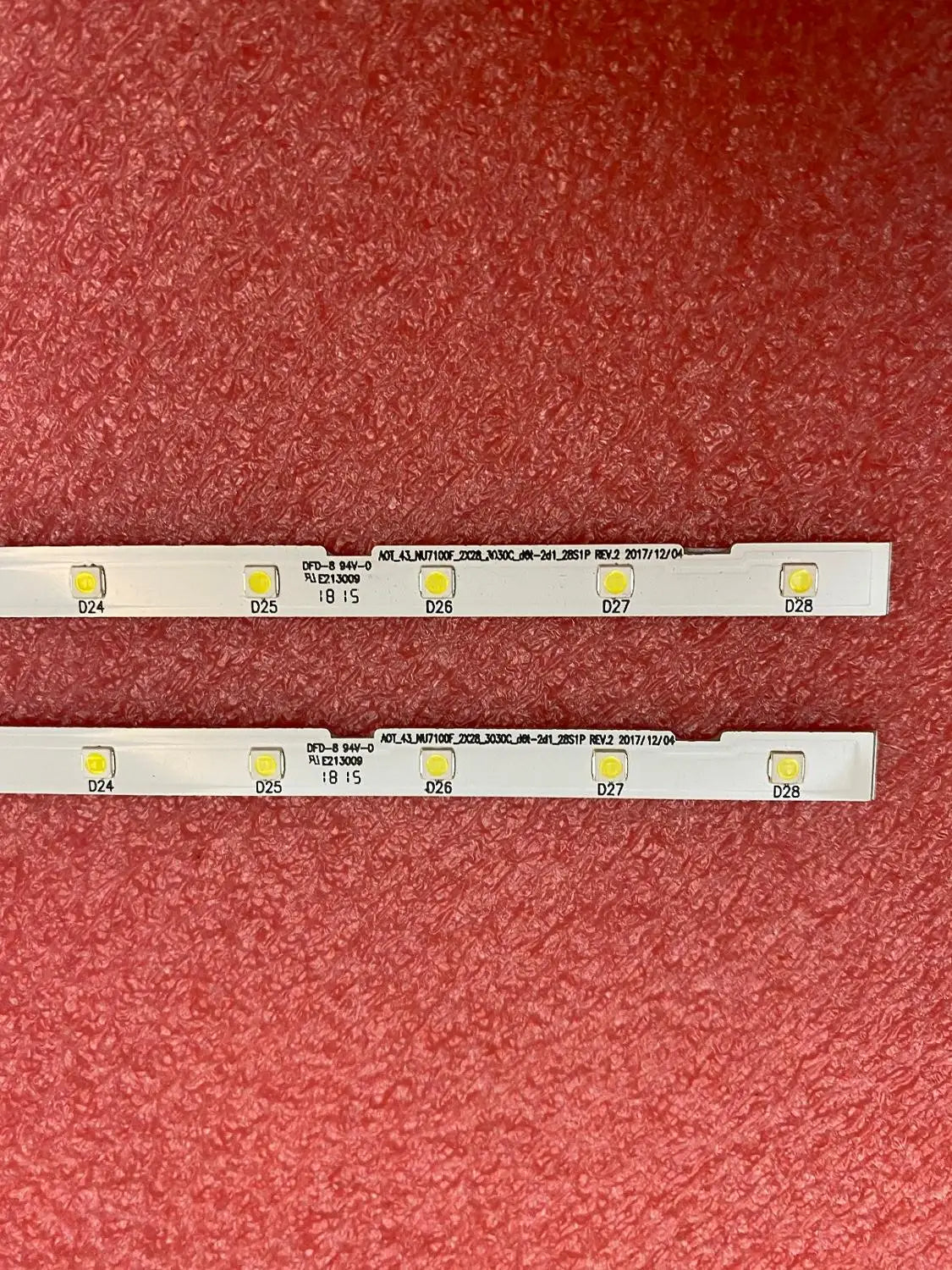 LED strip(2) for Samsung UE43N5570U 43NU7100 UE43NU7100 UN43NU7100 UE43NU7100U BN61-15482A UE43NU7120U UE43NU7170U