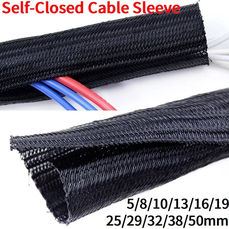 expandable-cable-sleeve-self-closed-pet-braided-management-auto-line-overlaps-flexible-loom-split-pipe-tube-wire-wrap-organizer