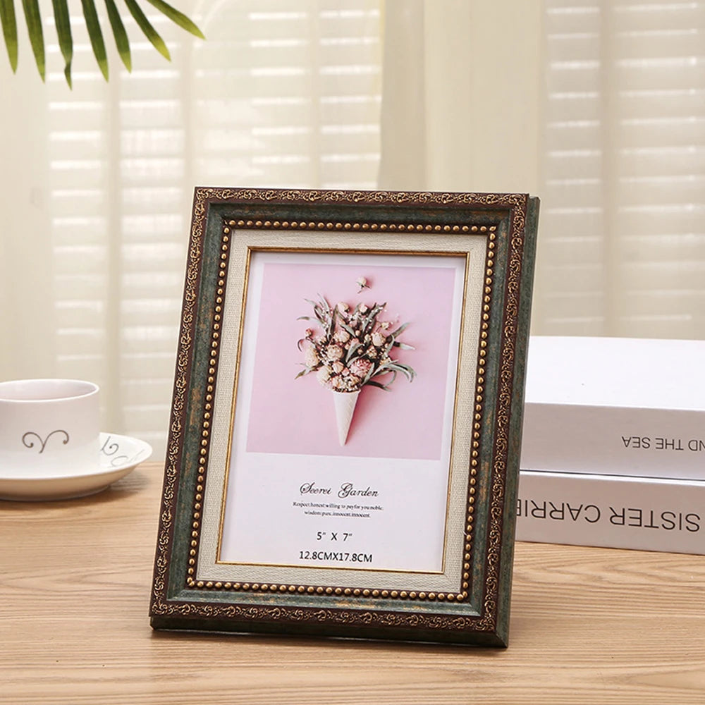Photo frame retro blue 5 x 7 photo frame home office for photo frame unique design Christmas Valentine’s Day gift