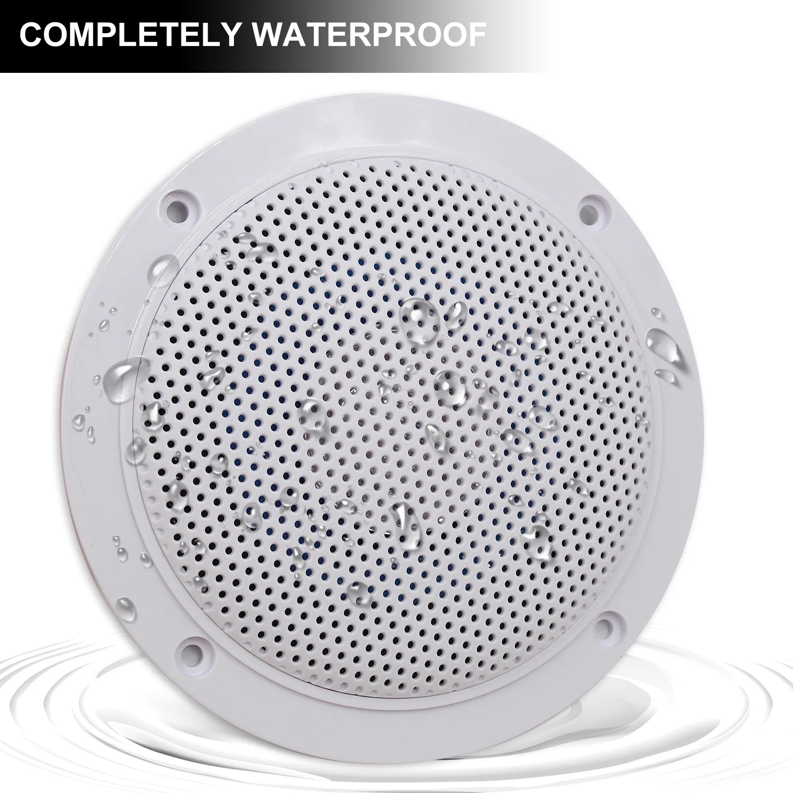 Herdio 4PCS 4’’ 160W Marine Waterproof Bluetooth Speaker HIFI Full Range Stereo Motorcycle Boat UV-Proof Outdoor Sound