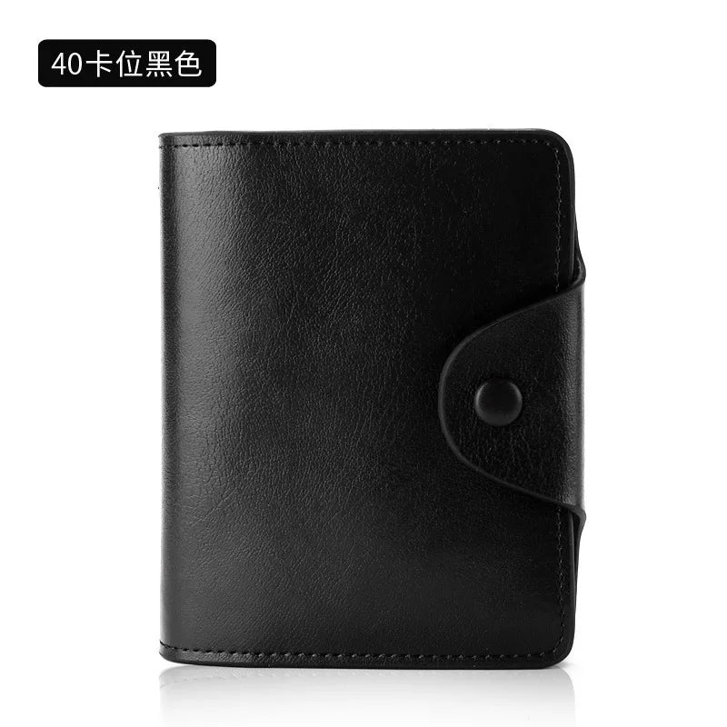 New Genuine Leather Function 40 Bits Card Case Business Card Holder Men Women Credit Passport Card Bag ID Passport Card