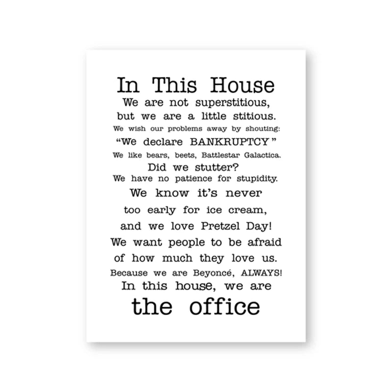The Office TV Show Art Canvas Poster Painting Michael Scott Quotes Wall Picture Print Office Home Minimalist Decoration