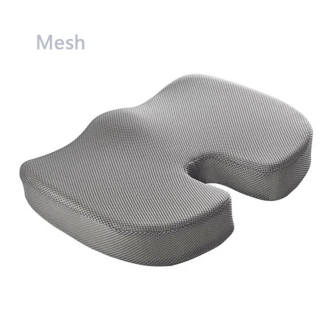 2 In 1 Bamboo Fiber Memory Foam Seat Cushion Back Cushion Slow Rebound Waist Support Set for Home Office Health Care
