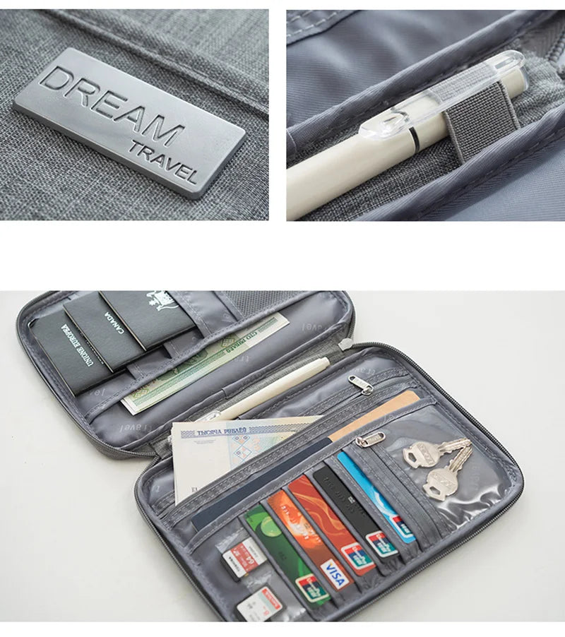 Family Passports Holder Creative Waterproof Document Case Organizer Travel accessories Document Bag Cardholder