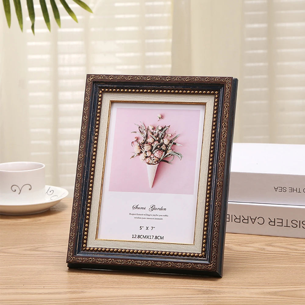 Photo frame retro blue 5 x 7 photo frame home office for photo frame unique design Christmas Valentine’s Day gift