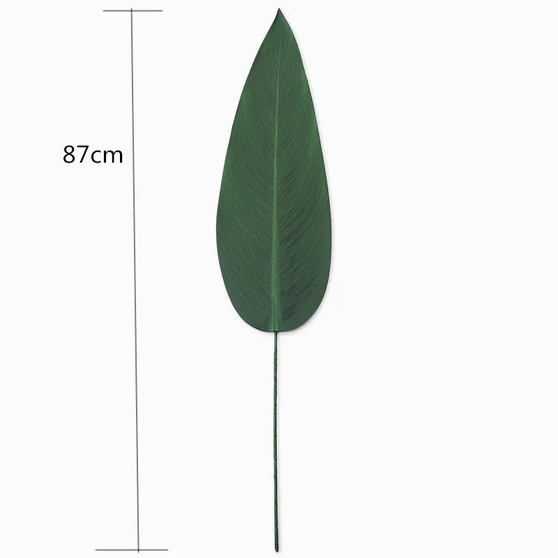 87CM Artificial Banana Leaf Plastic Tropical Plants Monstera Flower Arrangement Material Used For Home Office Hotel